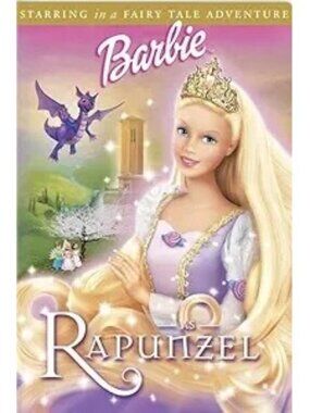 Barbie As Rapunzel 2002 DVD Fairy Tale Adventure Anjelica Huston Cree Summer